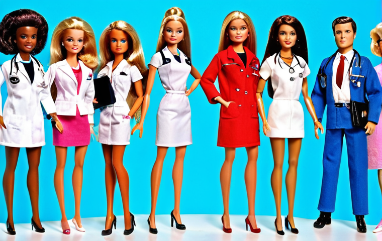 **Image Prompt for Barbie's Evolution**:
"Create an illustration showcasing the evolution of Barbie from 1961 to the present day. Include various outfits and professions, such as a doctor, astronaut, and lawyer, reflecting her journey as a modern woman. The background should depict changing cultural trends over the decades."